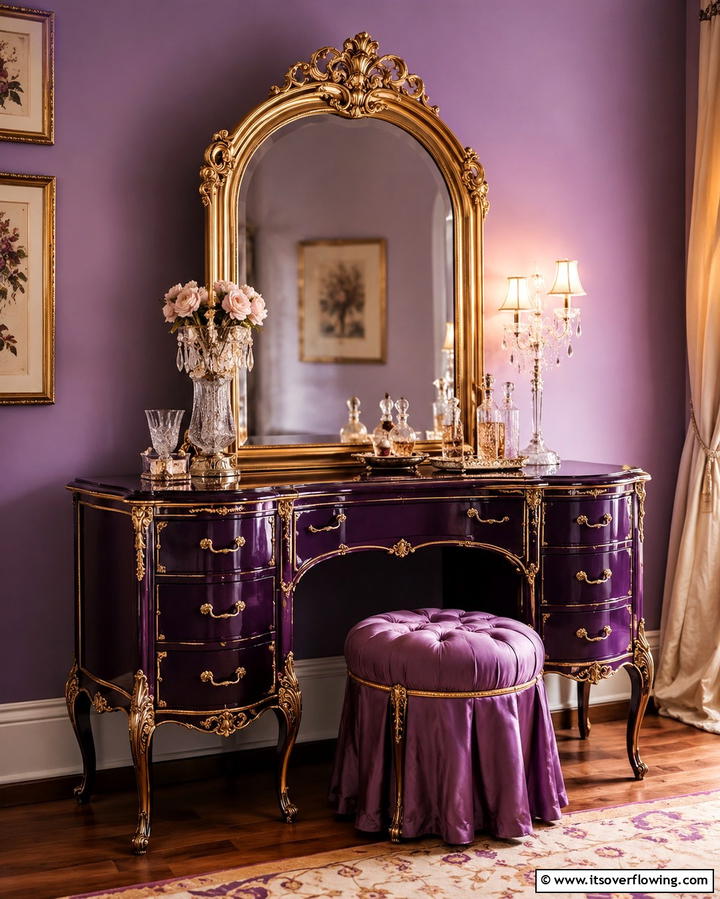 Vintage Glam Vanity Revival - 30 Bedroom Vanity Ideas for Chic and Functional Dressing Areas