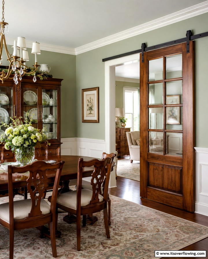 Vintage Glass Insert Barn Door - 30 Stylish Barn Door Ideas for Modern Home Organization