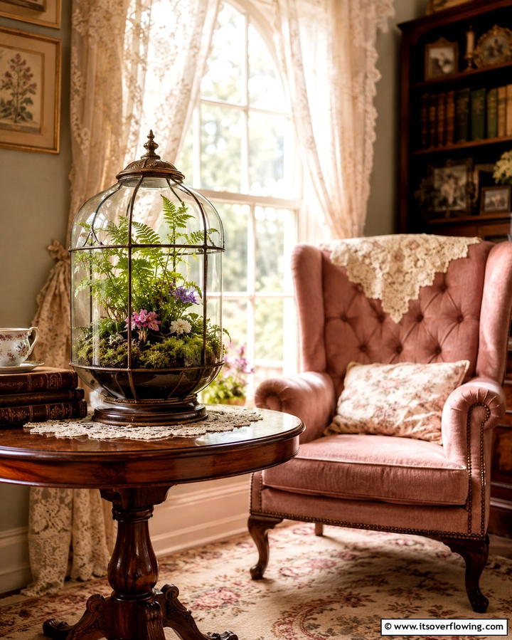Vintage Glass Terrarium - 30 Creative Terrarium Ideas for Indoor Gardening Enthusiasts
