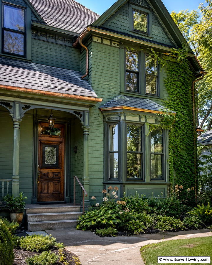 Vintage Green with Patina - 30 Green Exterior Paint Colors for Curb Appeal