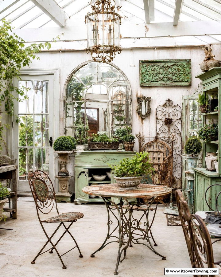 Vintage Greenhouse Decor - 25 Greenhouse Room Ideas for a Plant Lover’s Paradise