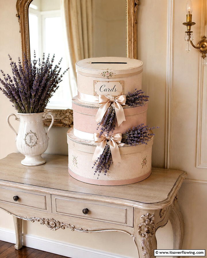 Vintage Hat Box Card Holder - 30 Creative Wedding Card Box Designs for Guests