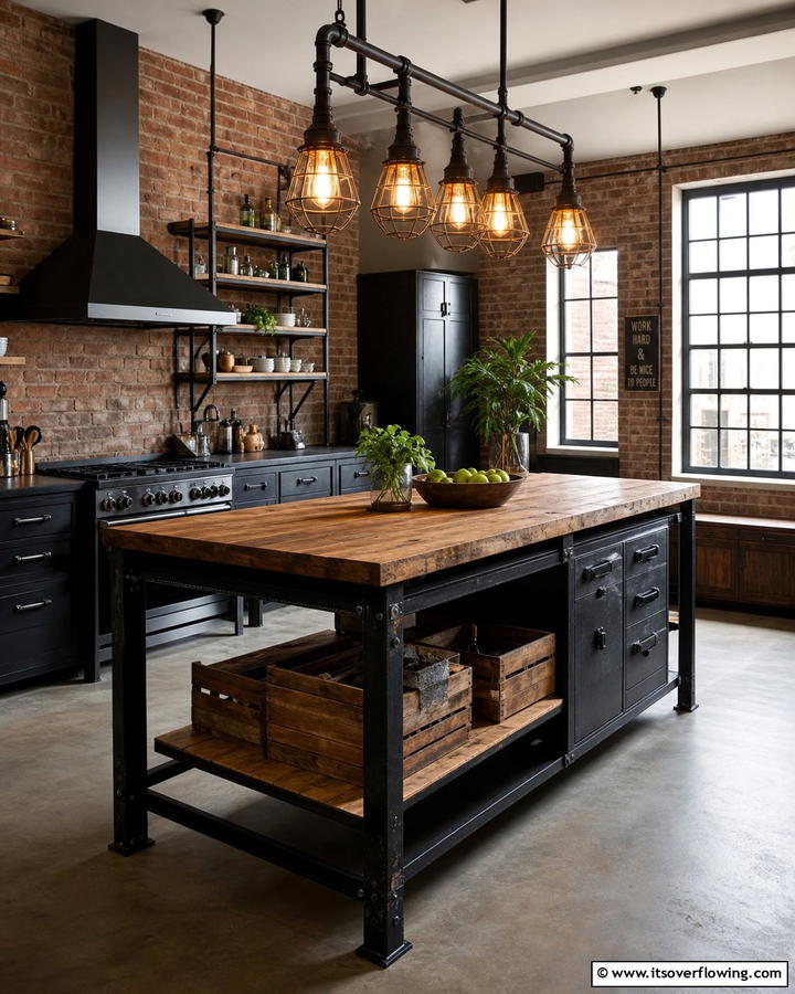 Vintage Industrial Charm - 30 Kitchen Island Lighting Ideas to Illuminate Your Space