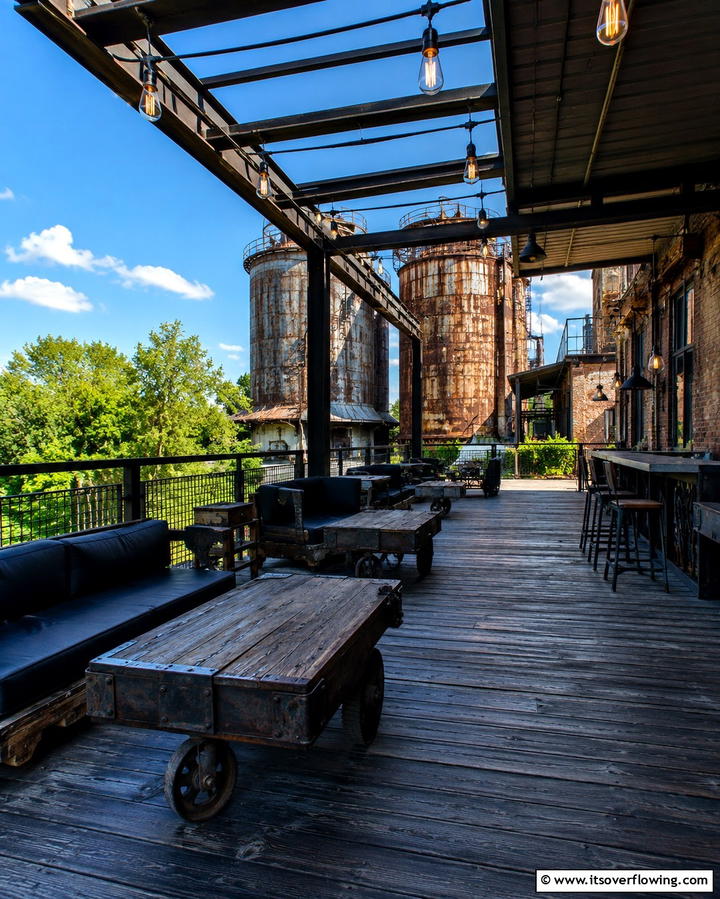 Vintage Industrial Platform Deck - 30 Platform Deck Ideas to Elevate Your Backyard Design