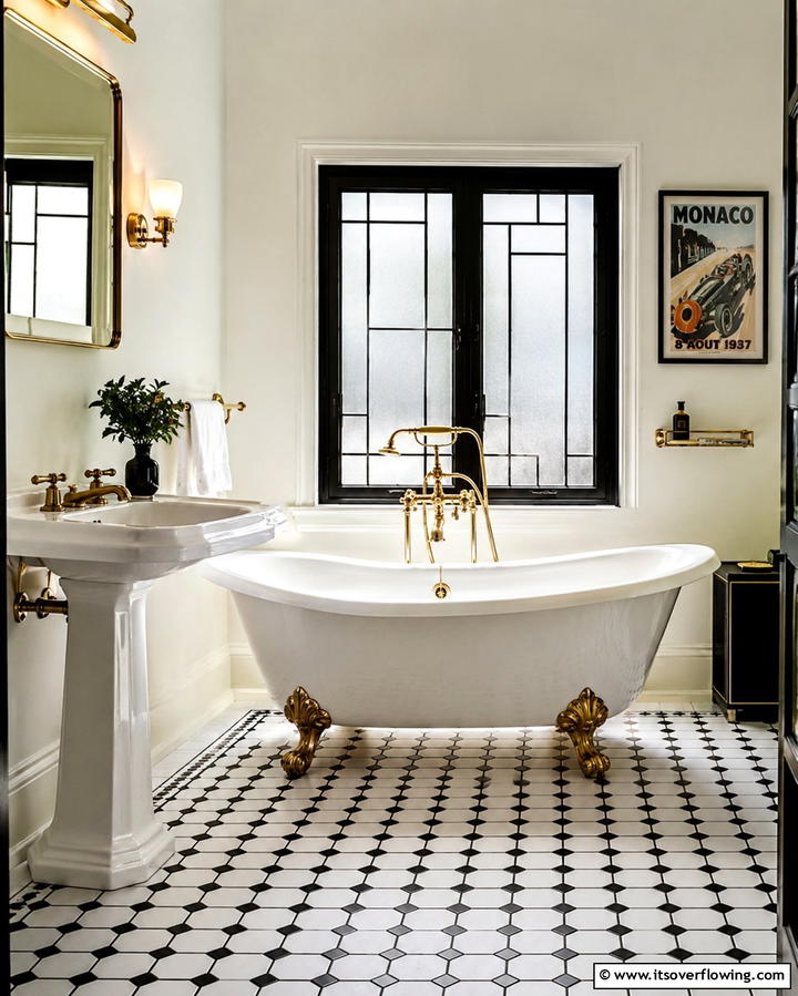 Vintage Inspired Bathtubs - 30 Art Deco Bathroom Ideas for Glamorous Geometric Design