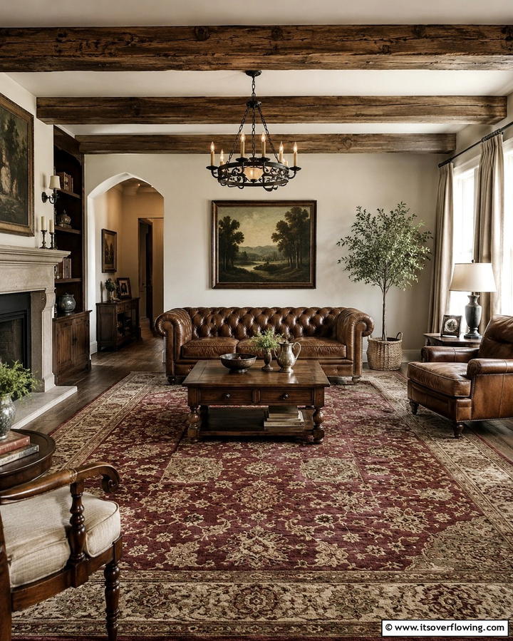 Vintage Inspired Carpets for Timeless Charm - 25 Living Room Carpet Ideas for Cozy Comfort