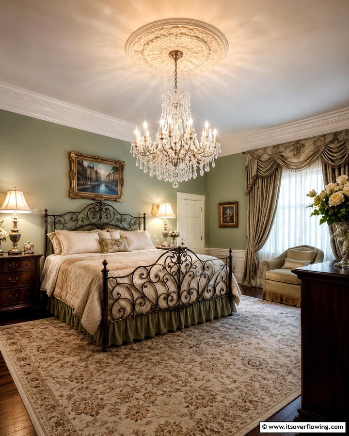 Vintage Inspired Chandeliers - 25 Vintage Bedroom Ideas for Timeless Charm & Style