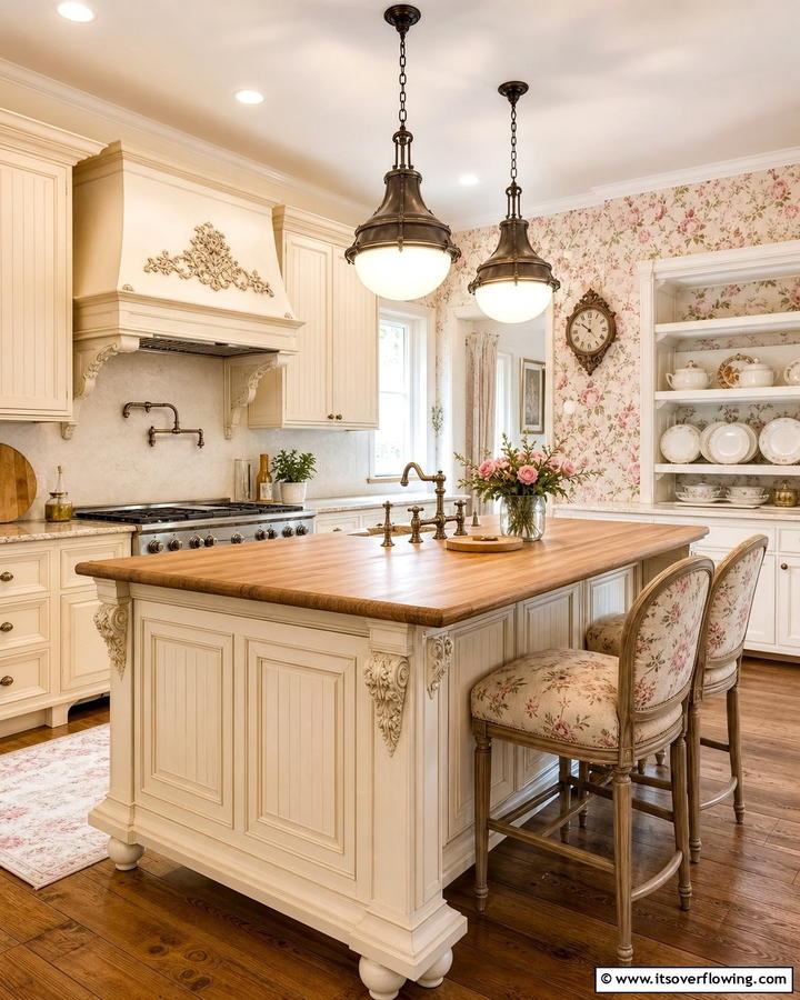 Vintage Inspired Details - 30 Kitchen Island Decor Ideas for Stylish Functionality