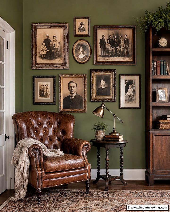 Vintage Inspired Display - 30 Family Photo Wall Ideas to Display Memories