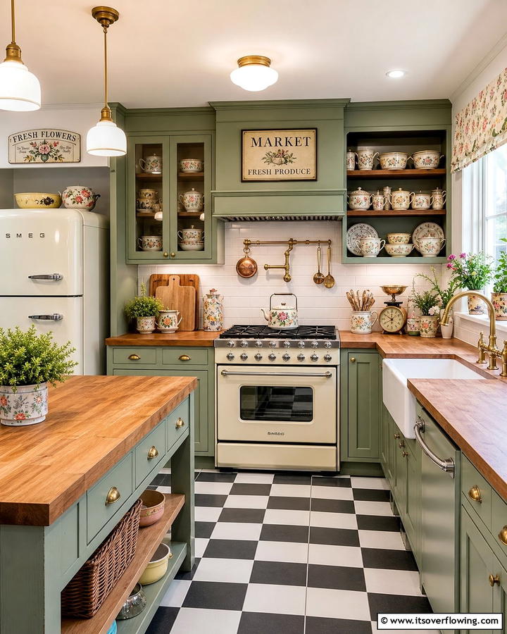 Vintage Inspired Elegance - 20 Kitchens with Butcher Block Countertops Ideas