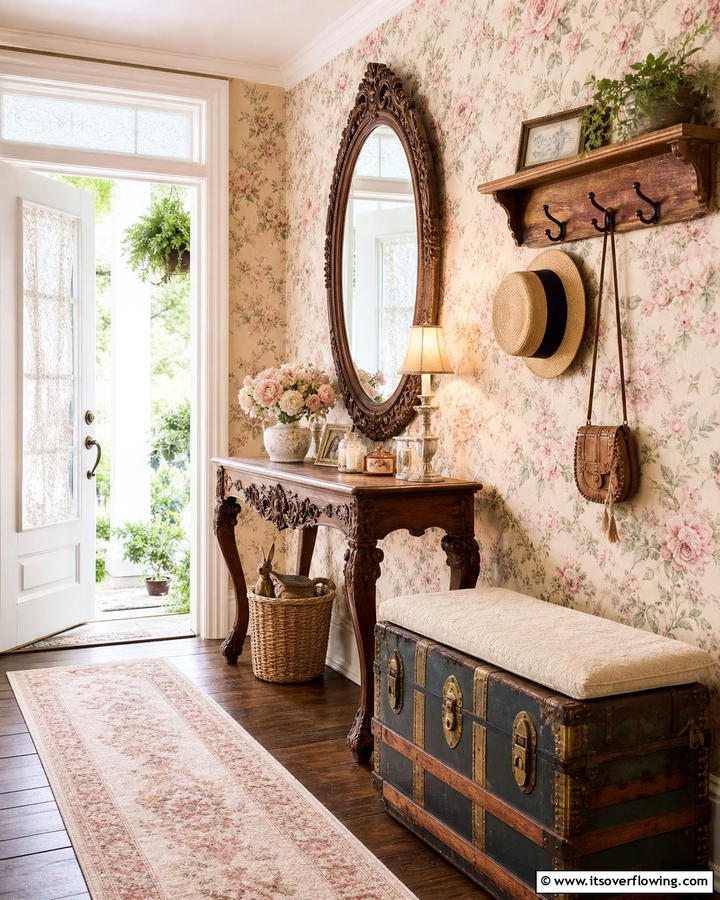 Vintage Inspired Entry - 21 Entryway Ideas to Create a Welcoming First Impression