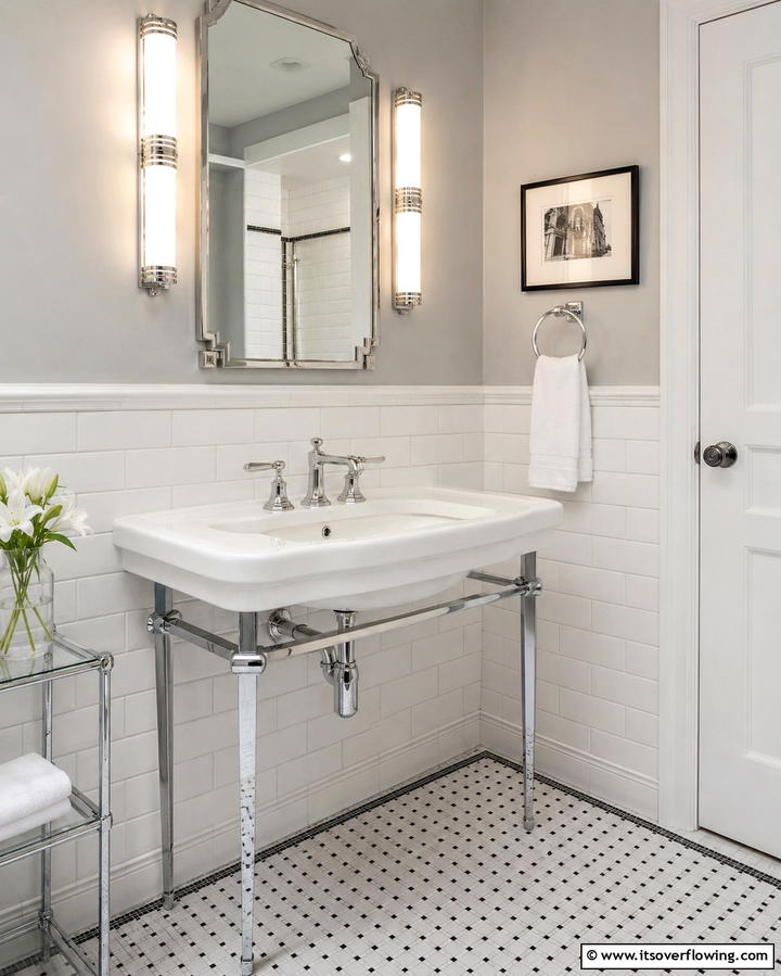Vintage Inspired Faucets - 30 Art Deco Bathroom Ideas for Glamorous Geometric Design