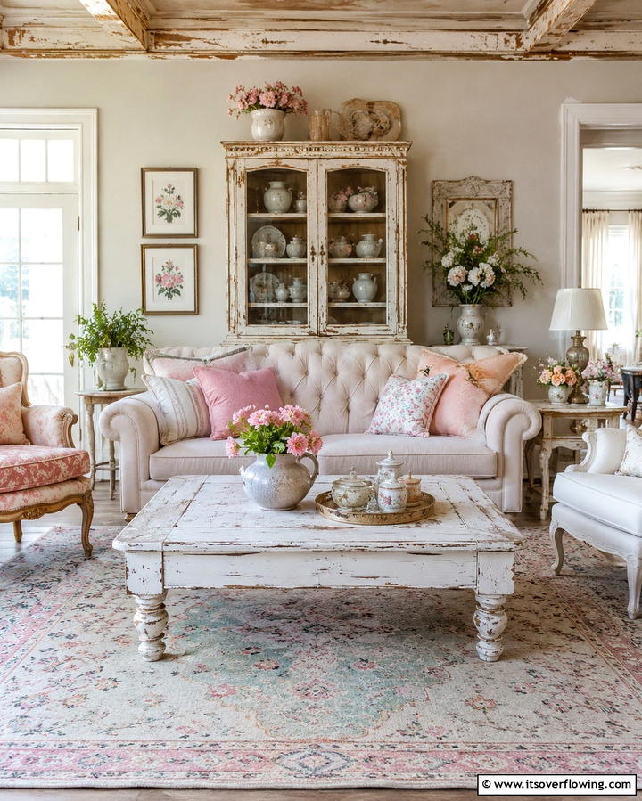 Vintage Inspired Furniture - 25 Shabby-Chic Style Living Room Ideas for a Vintage Look