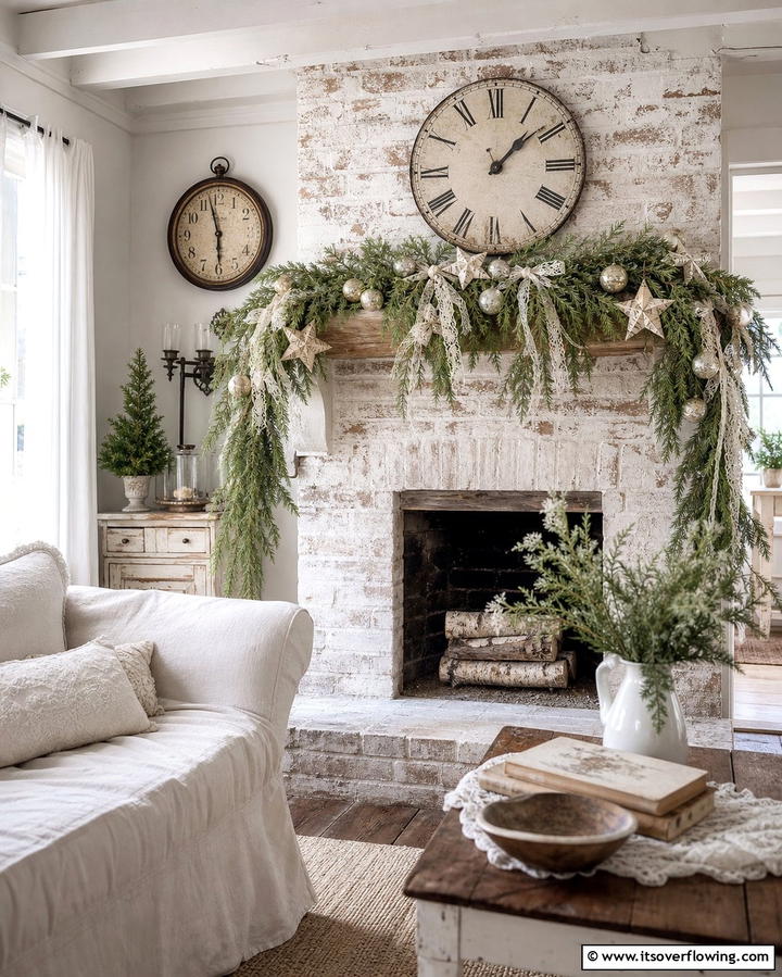 Vintage Inspired Garland - 25 Mantel Garland Ideas for a Festive Home Decor