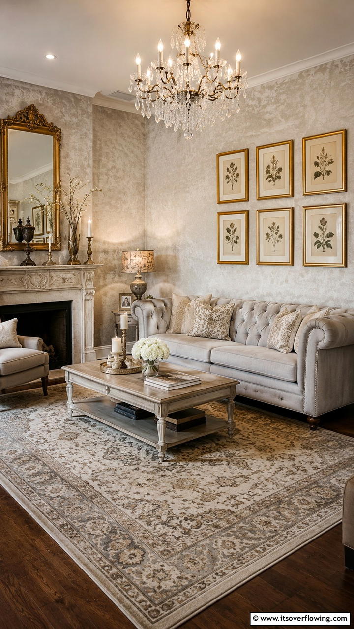 Vintage Inspired Nuances - 30 Grey and Beige Living Room Ideas- Warm Minimalist Designs