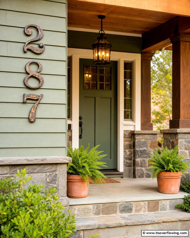 Vintage Inspired Numerals - 21 House Number Ideas to Boost Curb Appeal Creatively