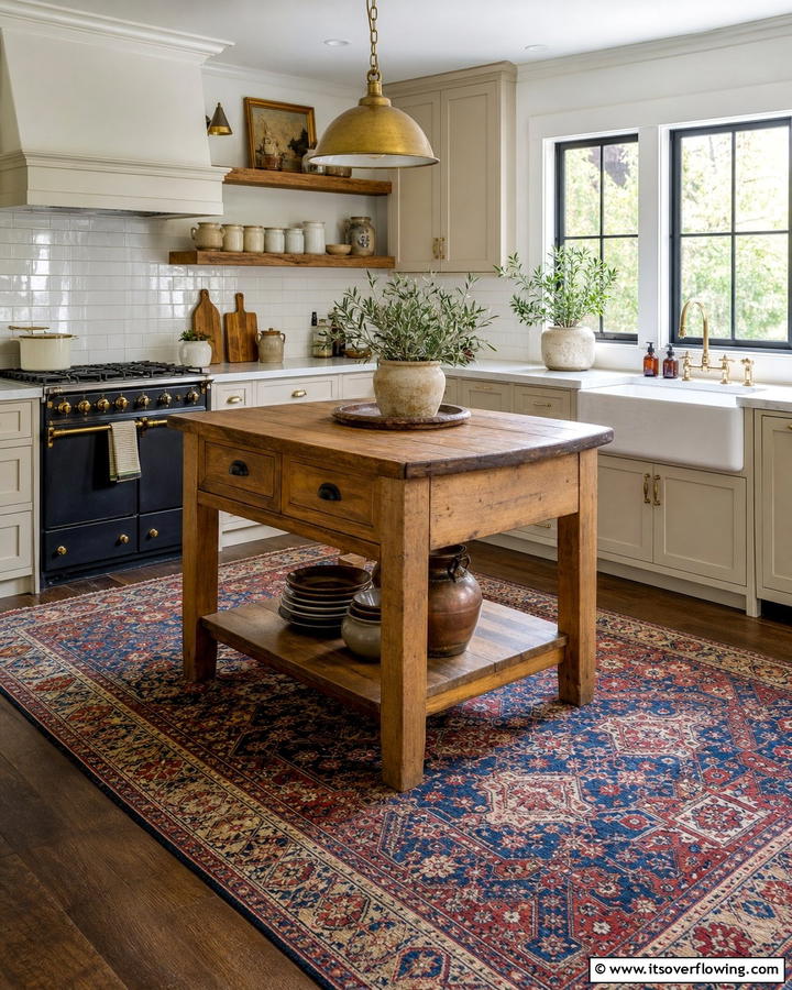 Vintage Inspired Rugs - 20 Cozy Kitchen Ideas to Make Your Space Warm and Inviting