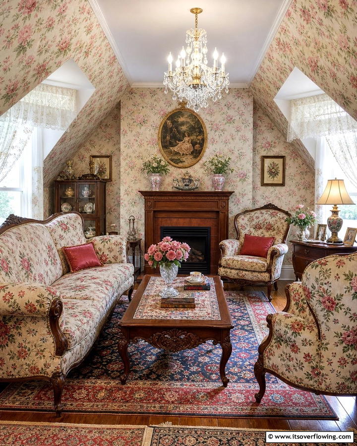 Vintage Inspired Sitting Room - 25 Creative Attic Room Ideas for Cozy Spaces