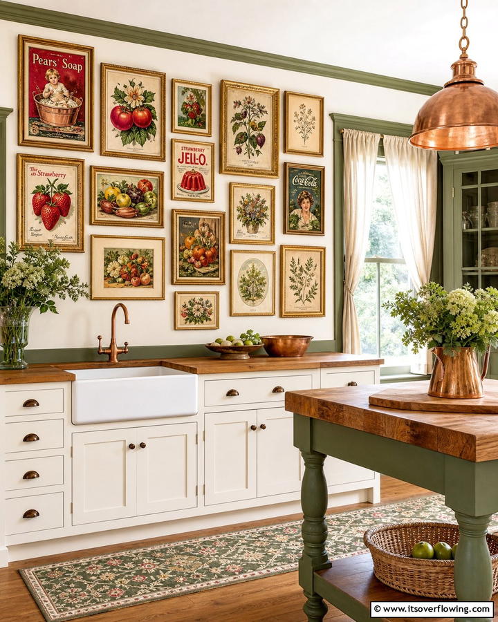 Vintage Kitchen Art Prints - 21 Kitchen Wall Decor Ideas for a Personalized Culinary Space