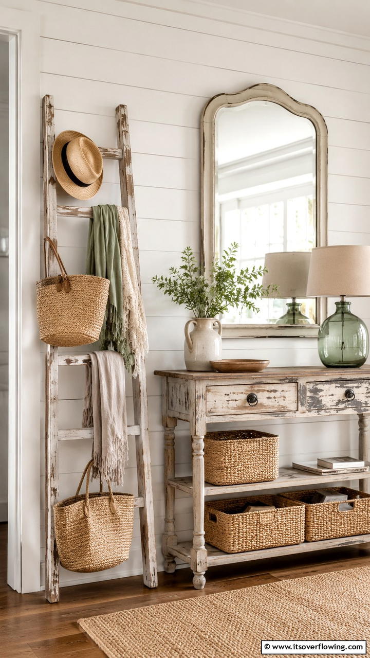 Vintage Ladder Hat Rack - 30 Creative Hat Rack Ideas for Organized Entryways