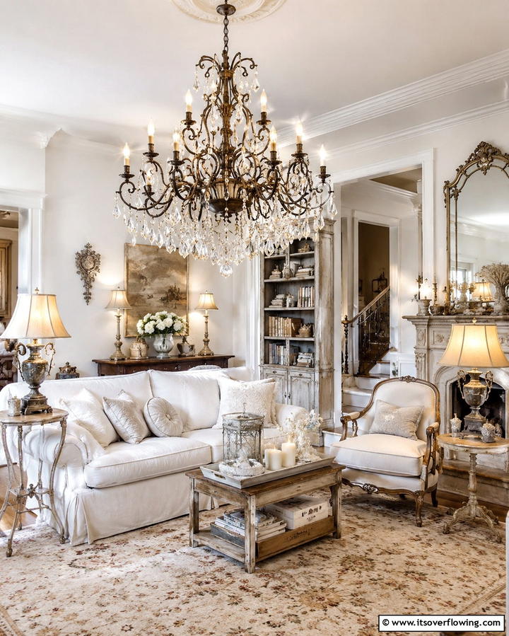 Vintage Lighting Fixtures - 25 Shabby-Chic Style Living Room Ideas for a Vintage Look