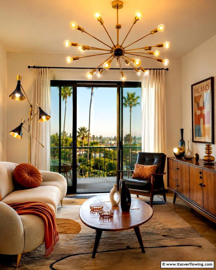 Vintage Lighting Fixtures - 30 1950s Living Room Ideas for Retro Charm Revival