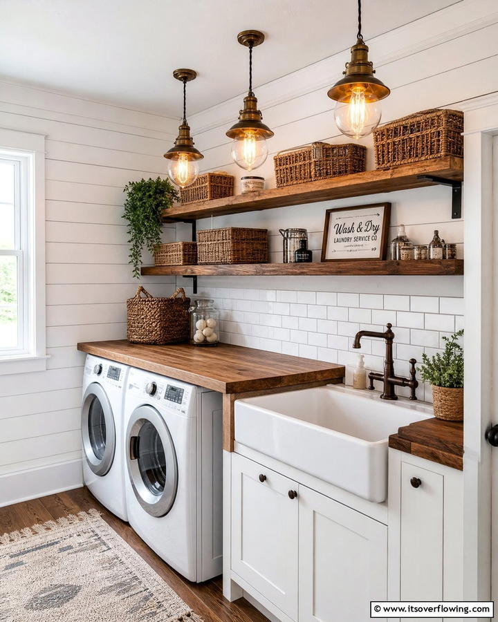 Vintage Lighting for Timeless Charm - 20 Laundry Room Lighting Ideas to Brighten Your Space