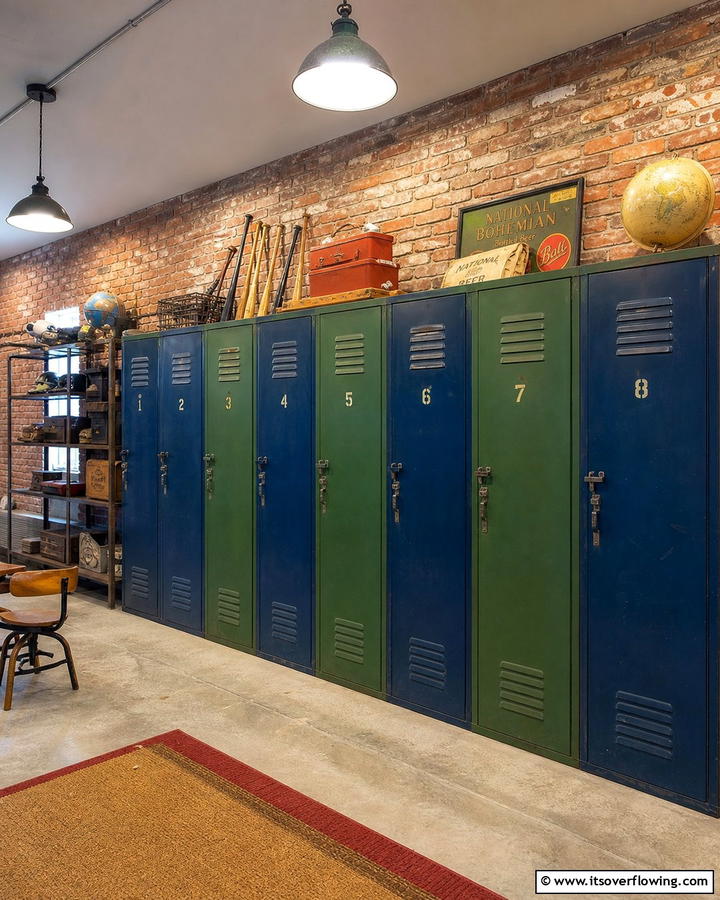 Vintage Locker Style Cabinets - 21 Basement Storage Ideas to Organize Clutter with Style