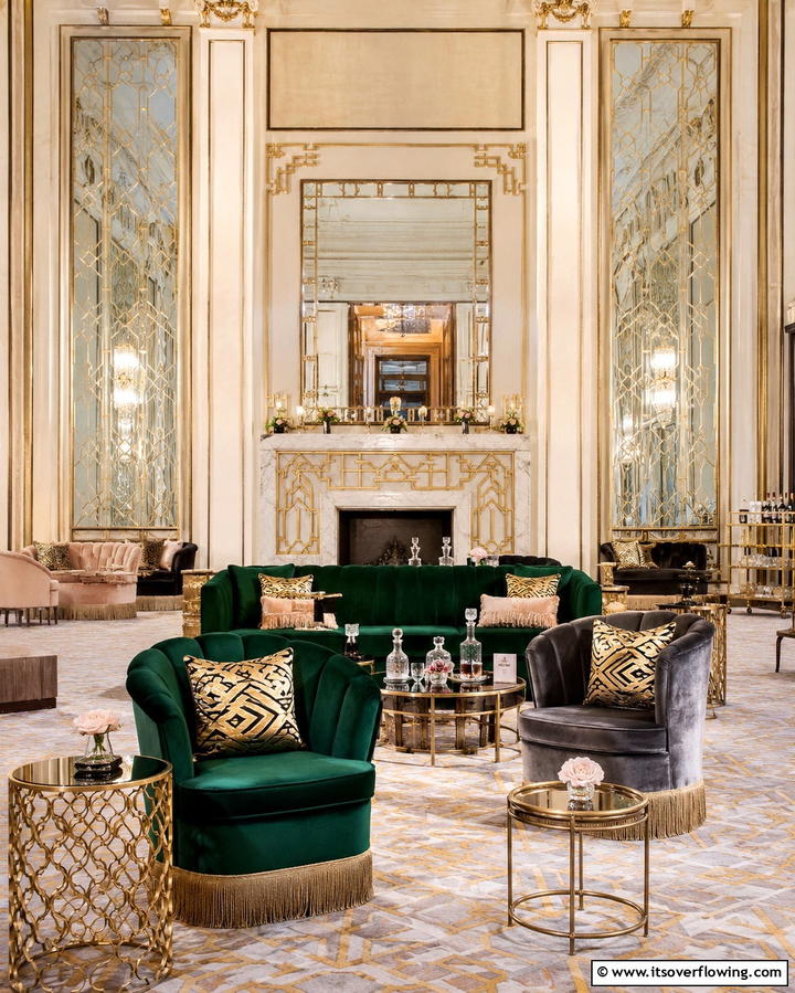 Vintage Lounge Seating - 25 Art Deco Wedding Ideas for Glamorous Celebrations