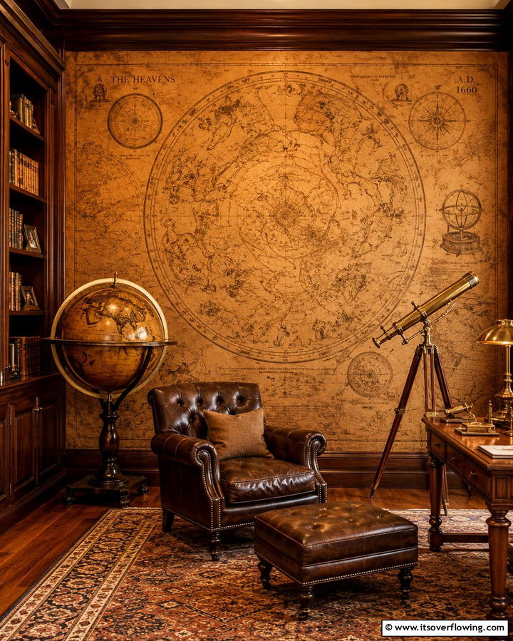 Vintage Maps and Globes - 25 Steampunk Interior Design Ideas for Unique Homes