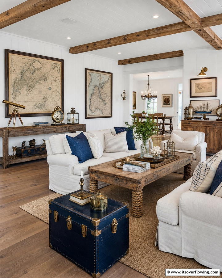 Vintage Maritime Touches - 21 Beach House Decor Ideas for a Coastal-Inspired Home Retreat