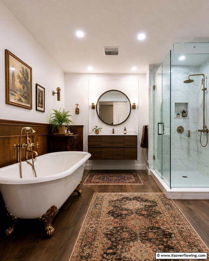 Vintage Meets Modern - 30 Basement Bathroom Ideas for Small and Functional Spaces