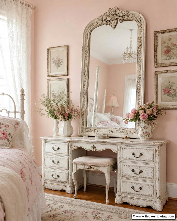 Vintage Mirror for Timeless Charm - 20 Bedroom Mirror Ideas to Reflect Your Style