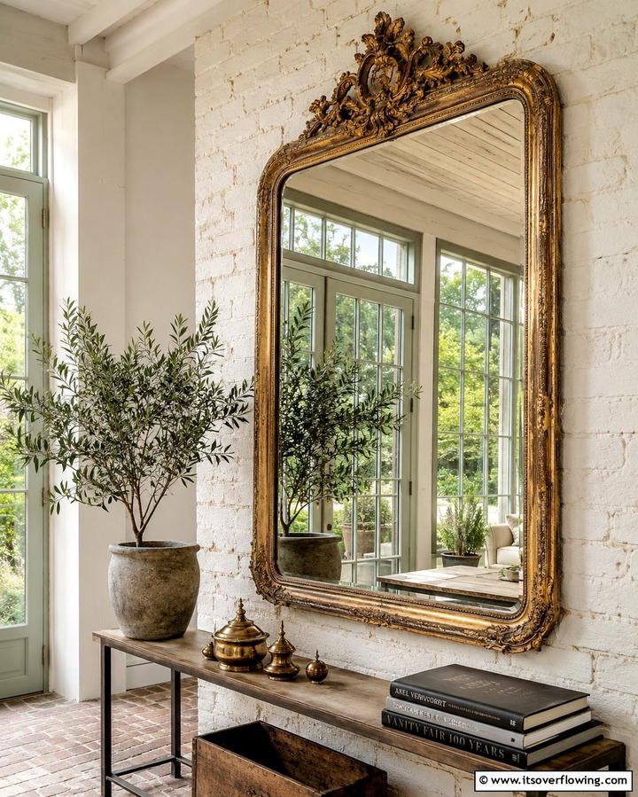 Vintage Mirrors for Added Light - 25 Rustic Sunroom Ideas to Enjoy Nature Indoors