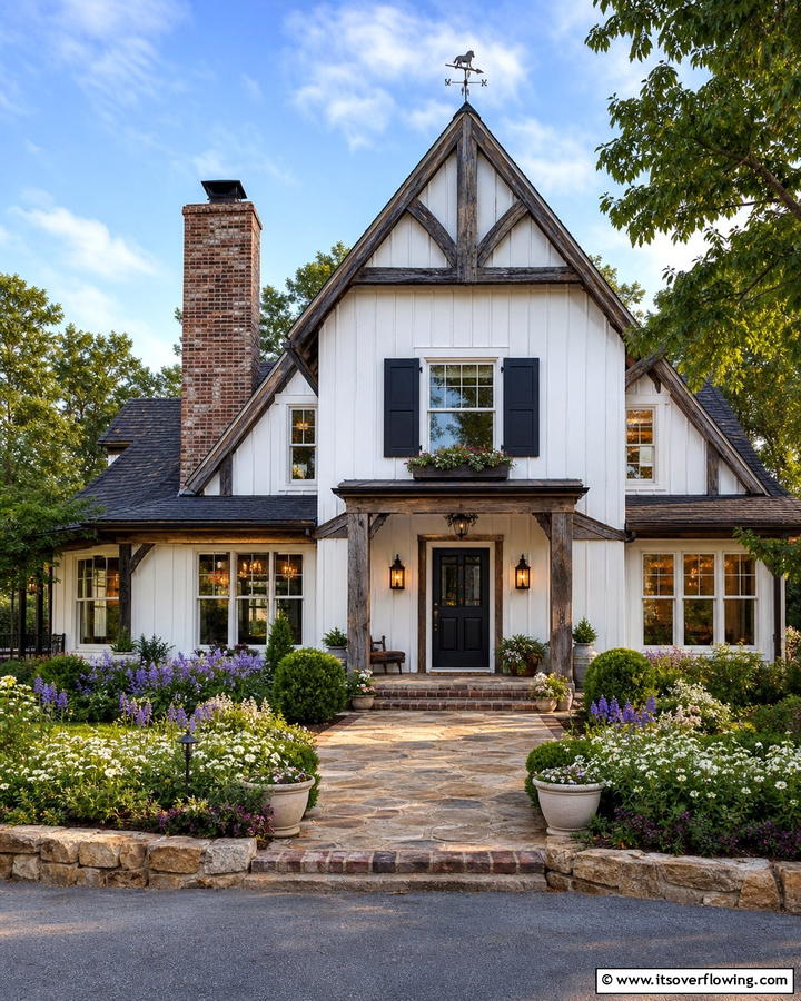Vintage Modern Fusion Appeal - 21 Modern Farmhouse Exterior Ideas to Boost Curb Appeal
