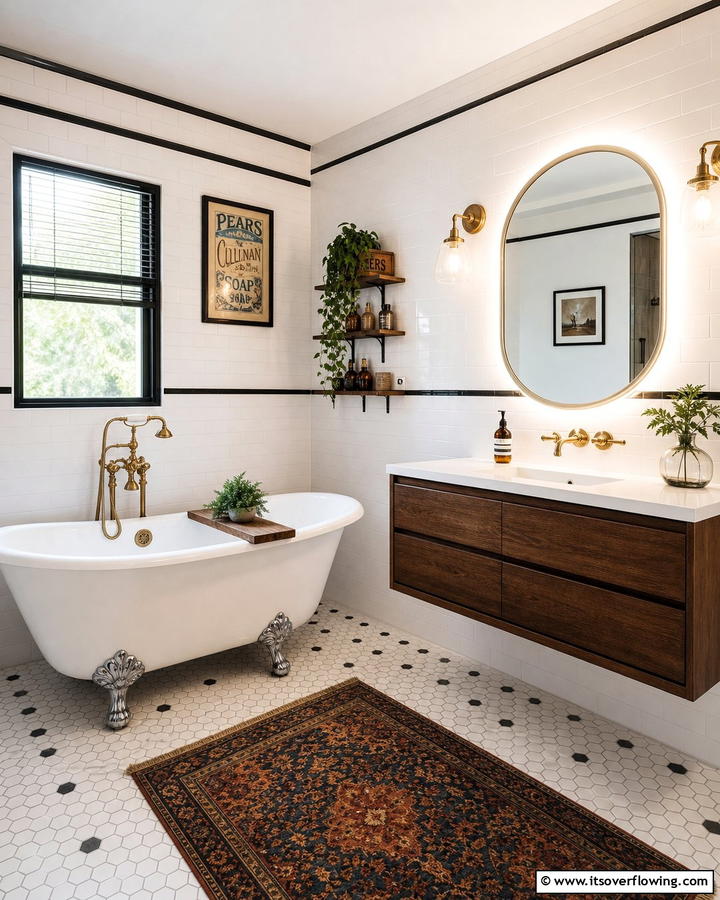 Vintage Modern Fusion - 21 Modern Bathroom Decor Ideas for a Sleek Sanctuary