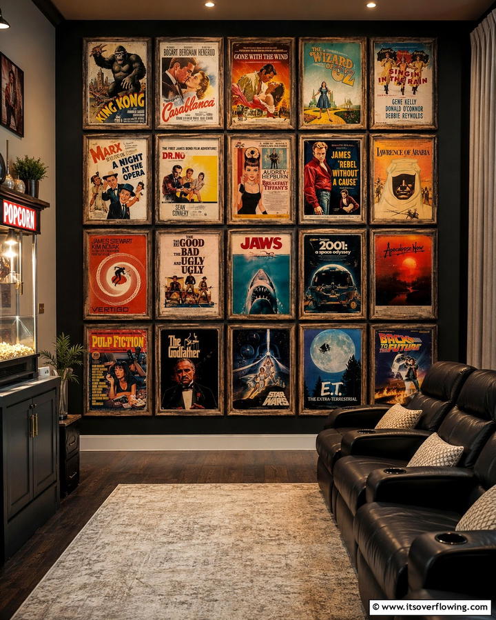 Vintage Movie Poster Collage - 20 Wall Collage Ideas to Showcase Your Memories