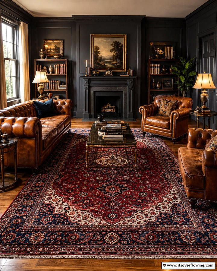Vintage Persian Rugs for Timeless Elegance - 30 Living Room Rug Ideas to Define Your Space Stylishly