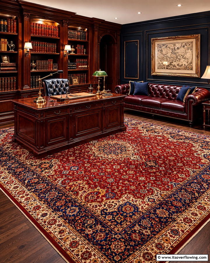 Vintage Persian Rugs - 25 Office Rug Ideas to Transform Your Workspace