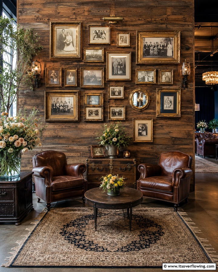 Vintage Photo Display - 30 Timeless Classic Wedding Inspiration Ideas for Elegant Celebrations