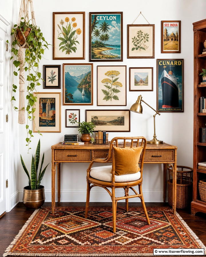 Vintage Posters and Prints - 25 Boho Wall Decor Ideas for a Vibrant and Artistic Home