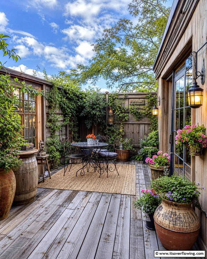 Vintage Reclaimed Wood Deck - 21 Patio Deck Designs to Elevate Your Outdoor Living Space
