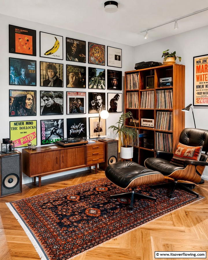 Vintage Record Displays - 30 Vintage Decor Ideas to Add Retro Charm to Your Home