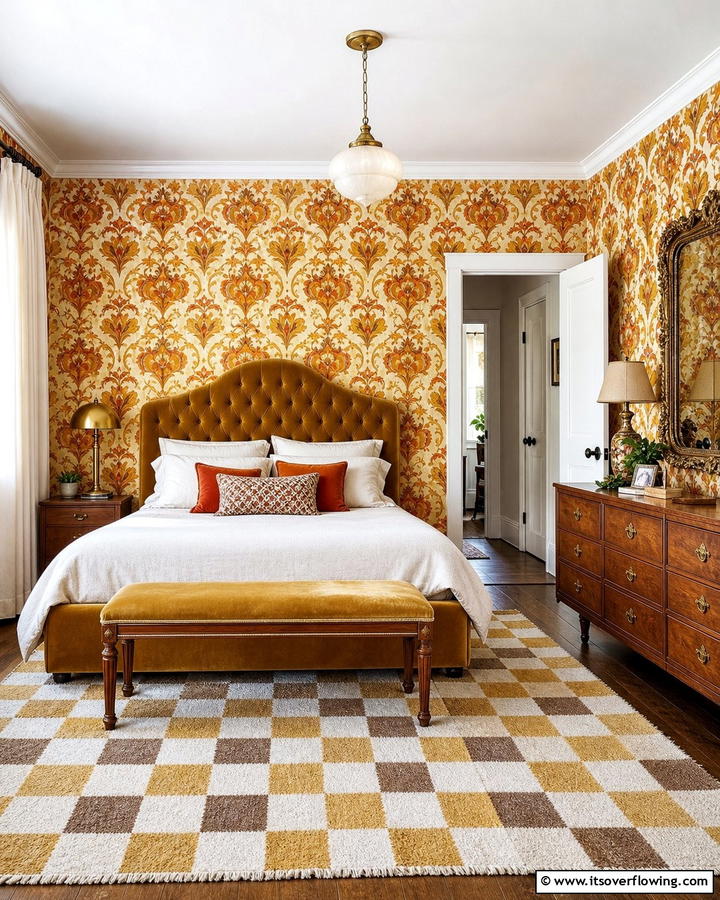 Vintage Retro Designs - 21 Stunning Bedroom Wallpaper Ideas to Elevate Your Sanctuary