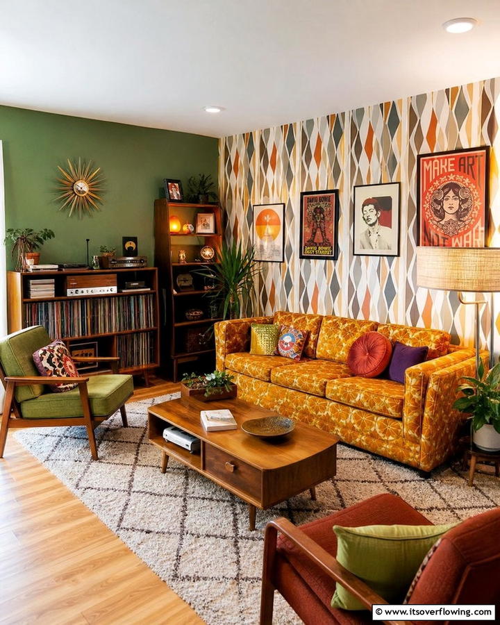 Vintage Retro Revival - 21 Aesthetic Living Room Ideas for a Stylish & Cozy Retreat