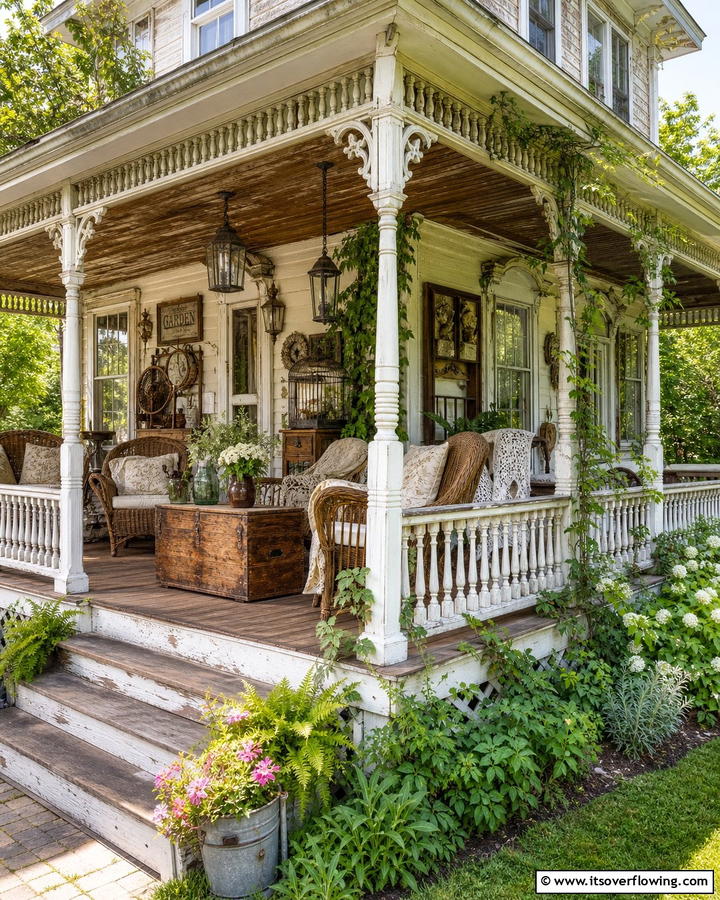 Vintage Revival Porch - 21 Covered Porch Ideas for Year-Round Outdoor Comfort