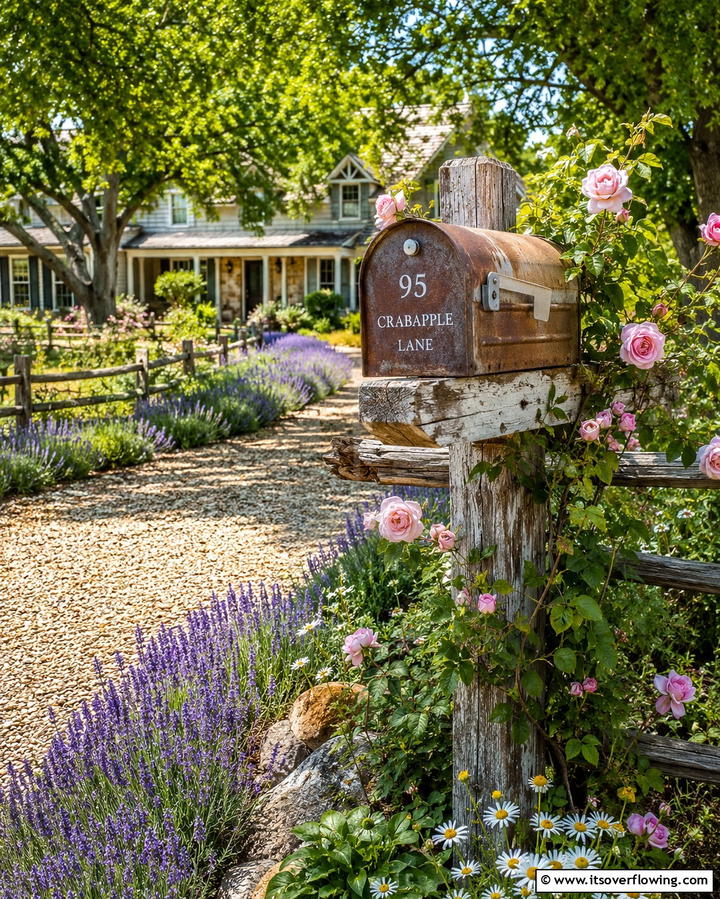 Vintage Rustic Mailbox - 30 Rustic Landscaping Ideas for Natural Yard Beauty
