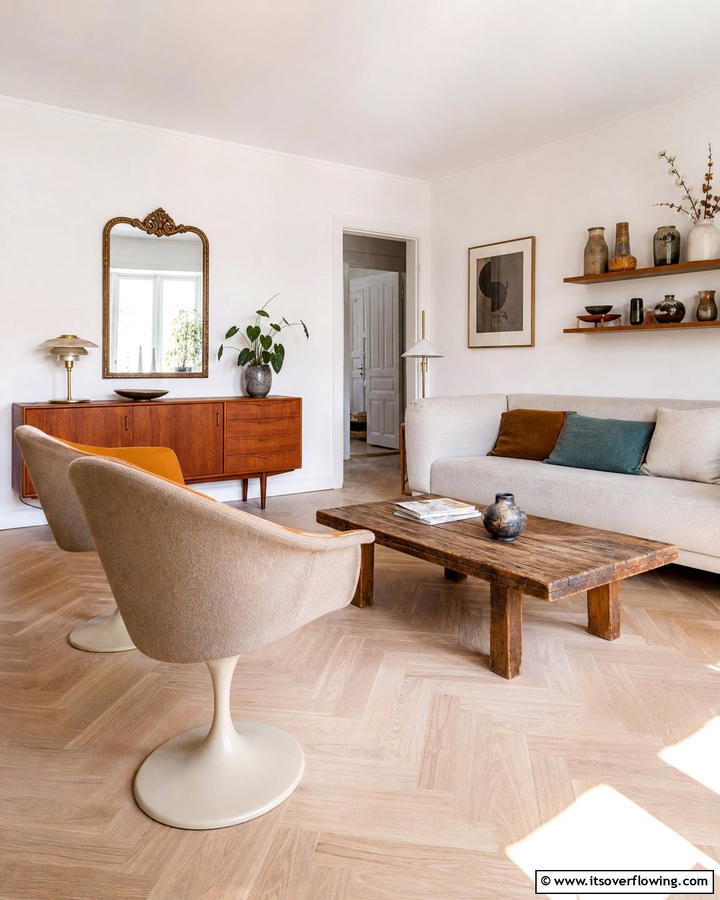 Vintage Scandinavian Touches - 21 Scandinavian Living Room Ideas for Airy Minimalism