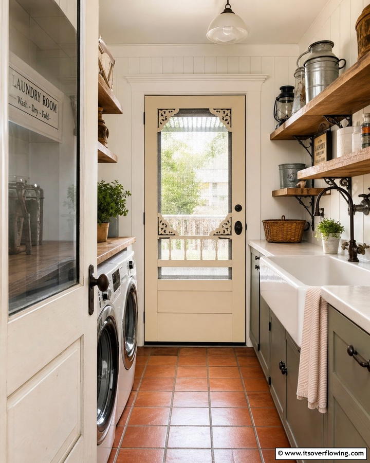 Vintage Screen Doors - 20 Laundry Room Door Ideas for a Stylish and Functional Space