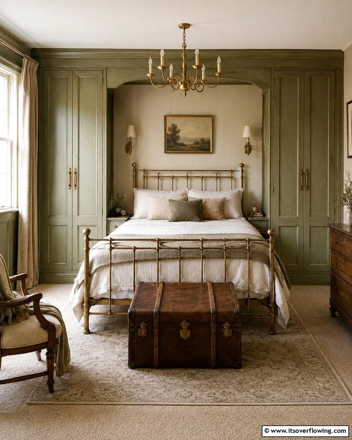 Vintage Style Closet Unit - 30 Space-Saving Built-In Wardrobe Ideas Around Your Bed